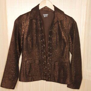 Anthracite Brown Metallic Blazer. 2